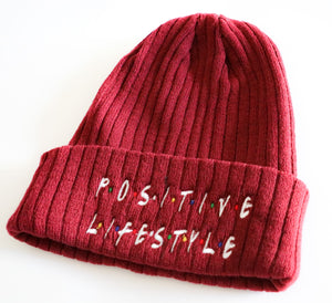 Ribbed Knit Positive Lifestyle Beanie