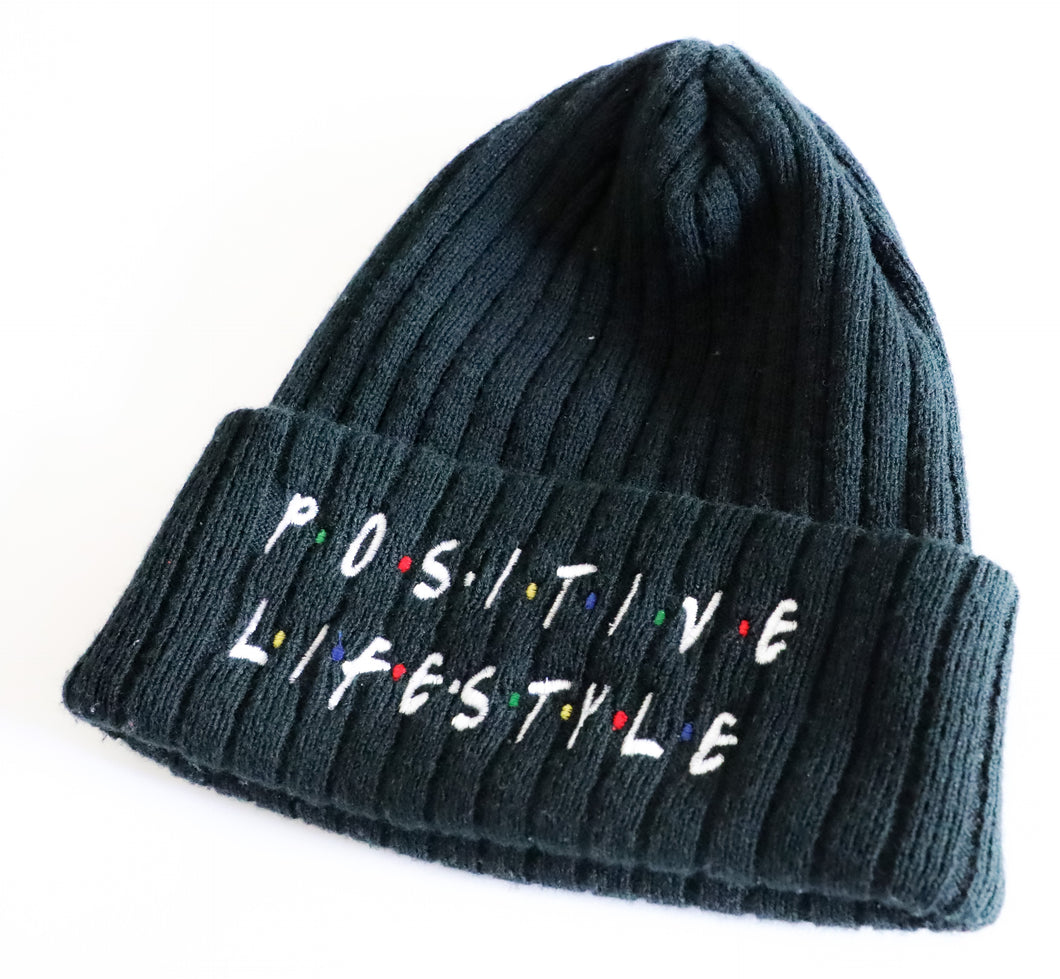 Ribbed Knit Positive Lifestyle Beanie
