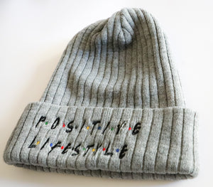 Ribbed Knit Positive Lifestyle Beanie